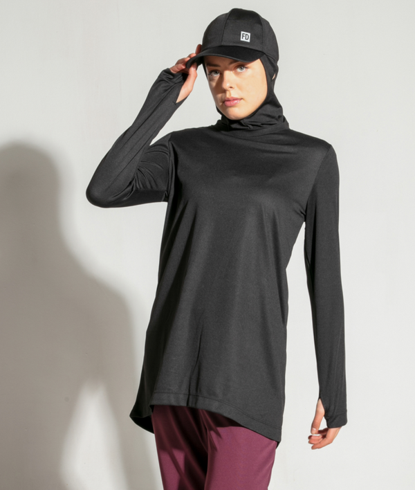 Tunic Sport Turtle Neck Black