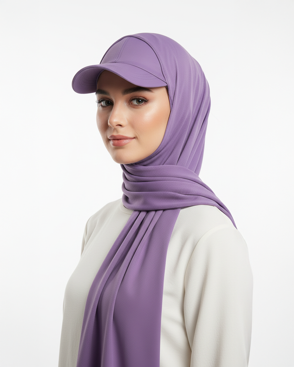 Cap Scarf - Purple