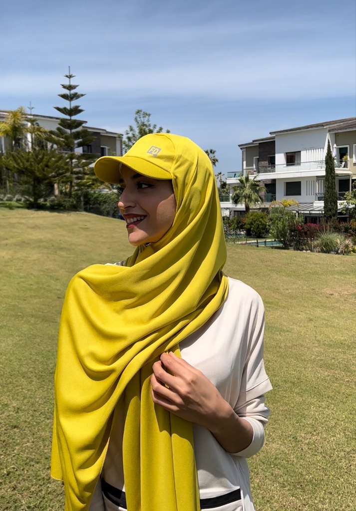 Casquette Châle Jaune Fluo