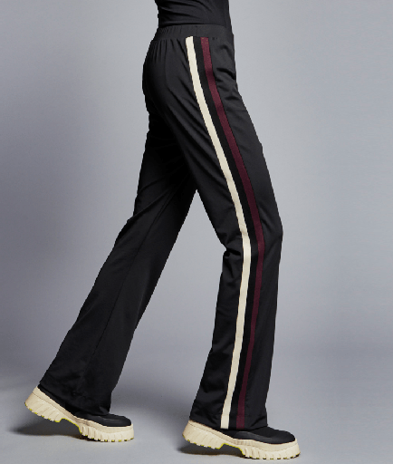 Pantalon Sport Rayé Bordeau Beige